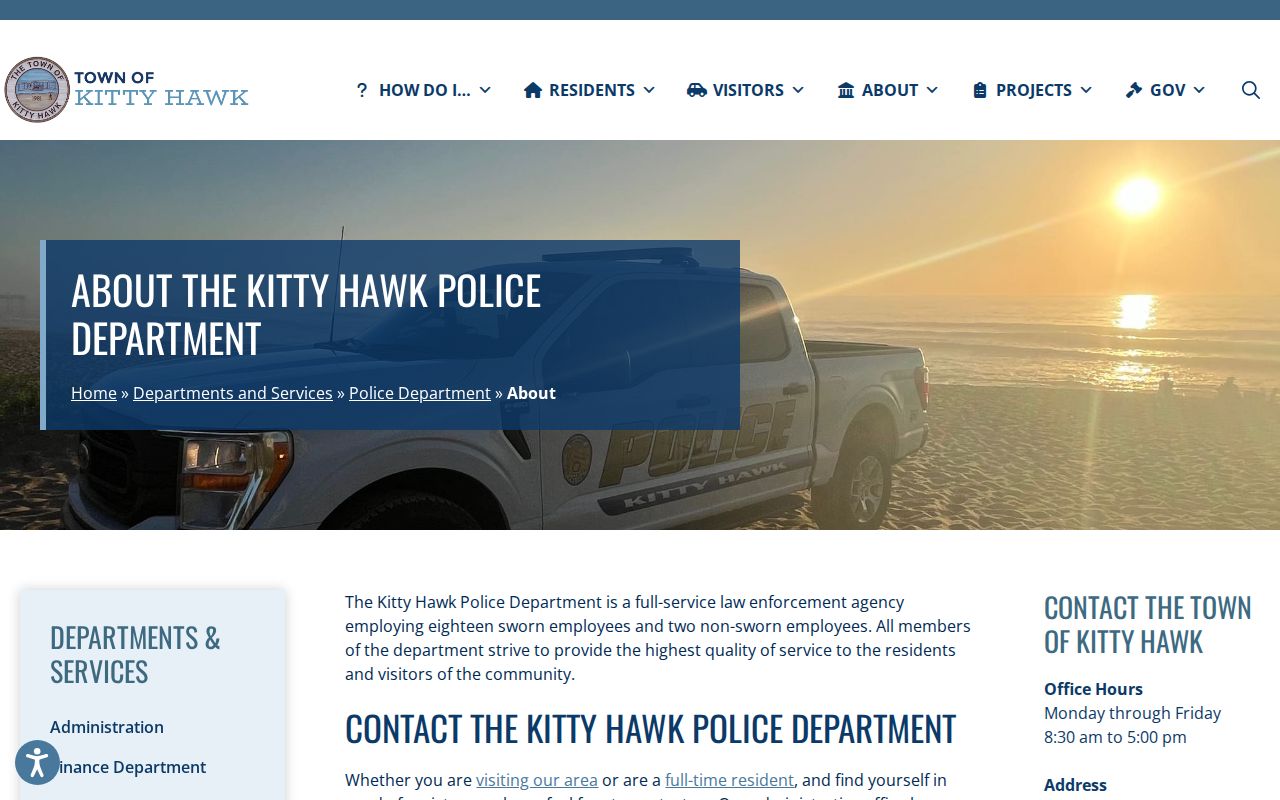 Kitty Hawk Police Department official records and public information source